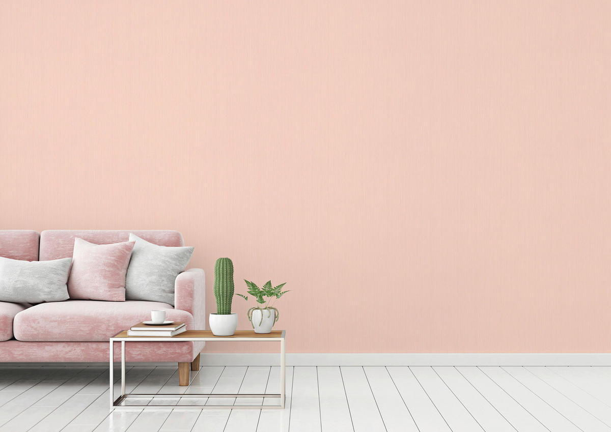 A.S.Creation Vliestapete Attractive Uni apricot B/L: ca. 53x1005 cm Attractive - apricot (53,00/1005,00cm) - A.S.Creation