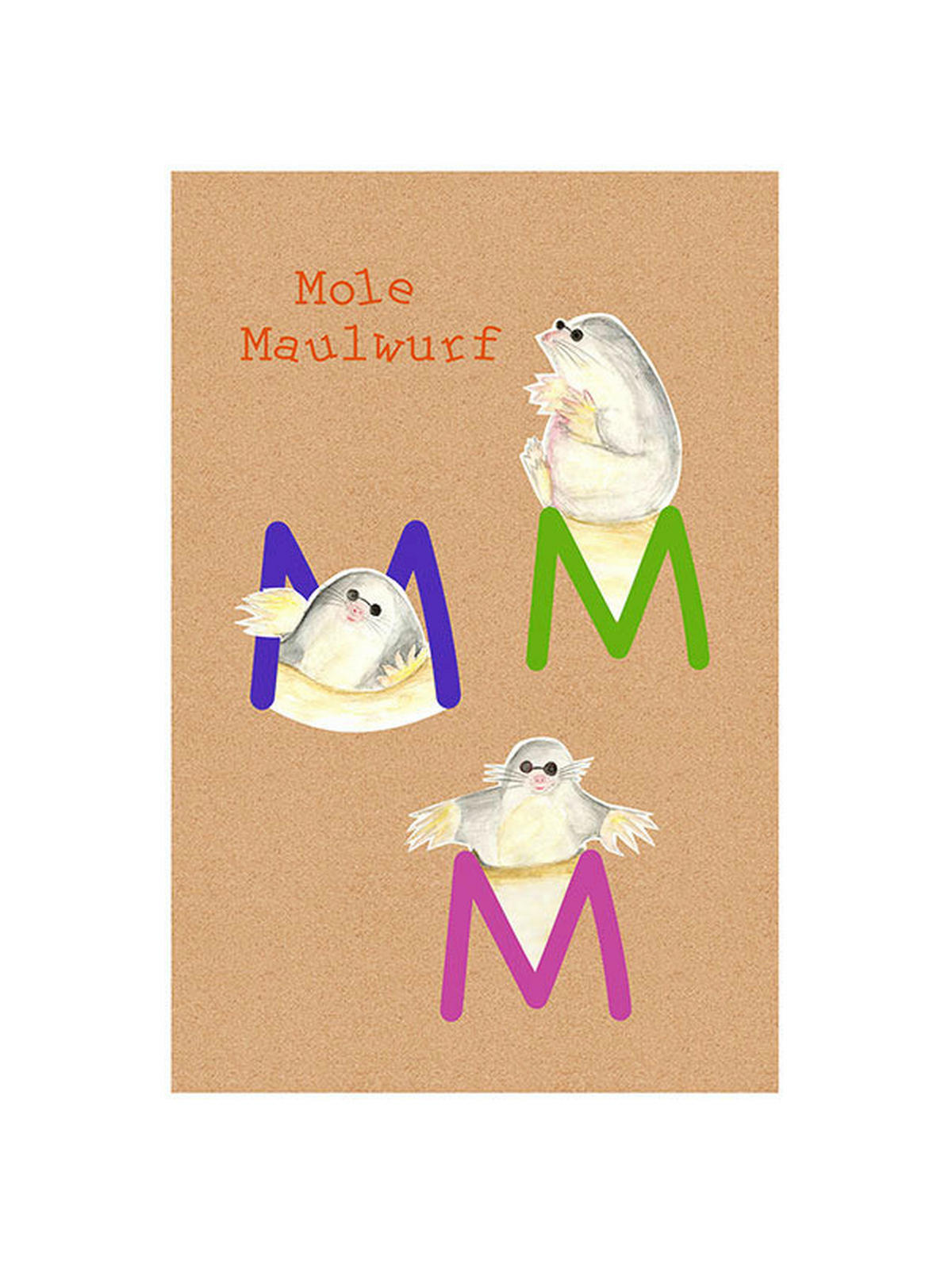 Komar Poster ABC Animal M Buchstaben B/L: ca. 30x40 cm ABC Animal M - (30,00/40,00cm) - Komar