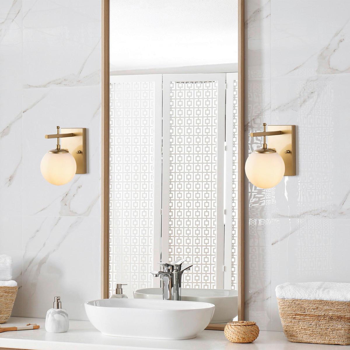 Opviq Wandleuchte gold Metall Glas B/H/L: ca. 20x15x15 cm E14 1 Brennstellen Zahar - gold (15,00/20,00/15,00cm) - Opviq