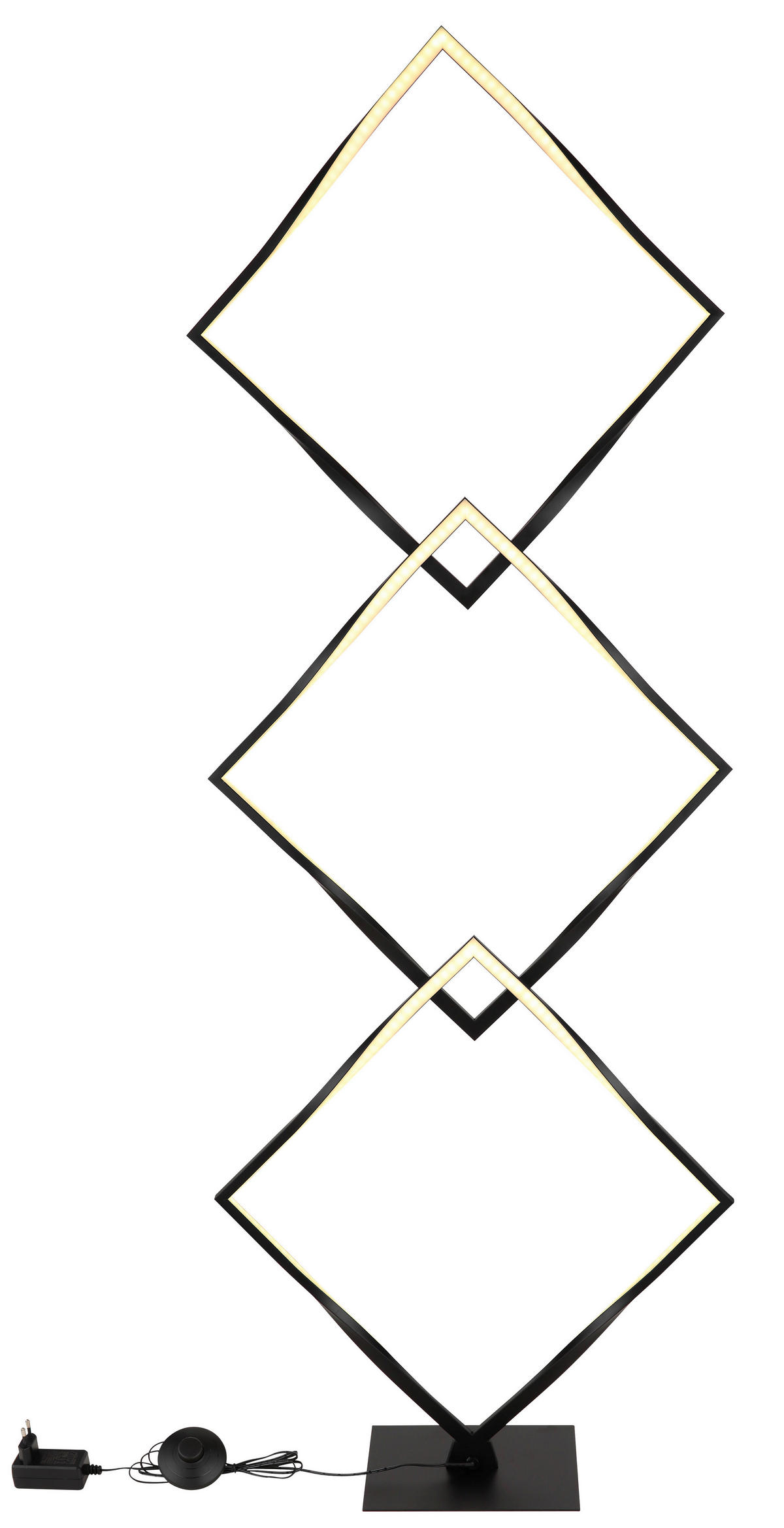 GLOBO Stehleuchte Maxxy - schwarz/Opal (49,00/20,00/130,00cm) - GLOBO