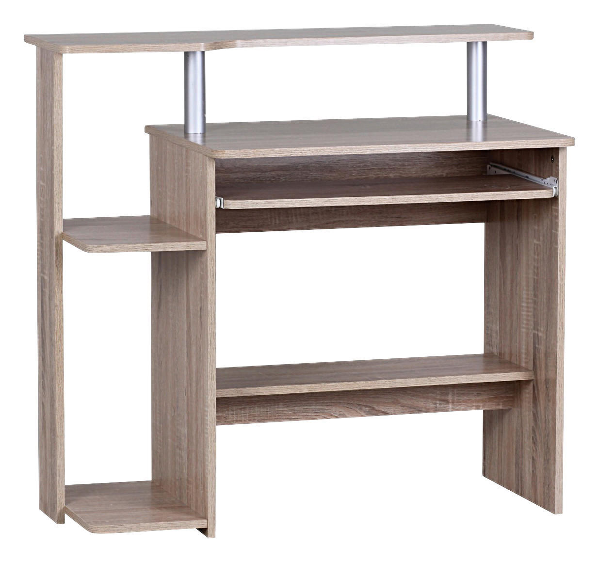 Computertisch Eiche Sonoma Nachbildung B/H/T: ca. 94x90,5x48,5 cm Computertisch - Eiche (94,00/90,50/48,50cm) - Wohnling