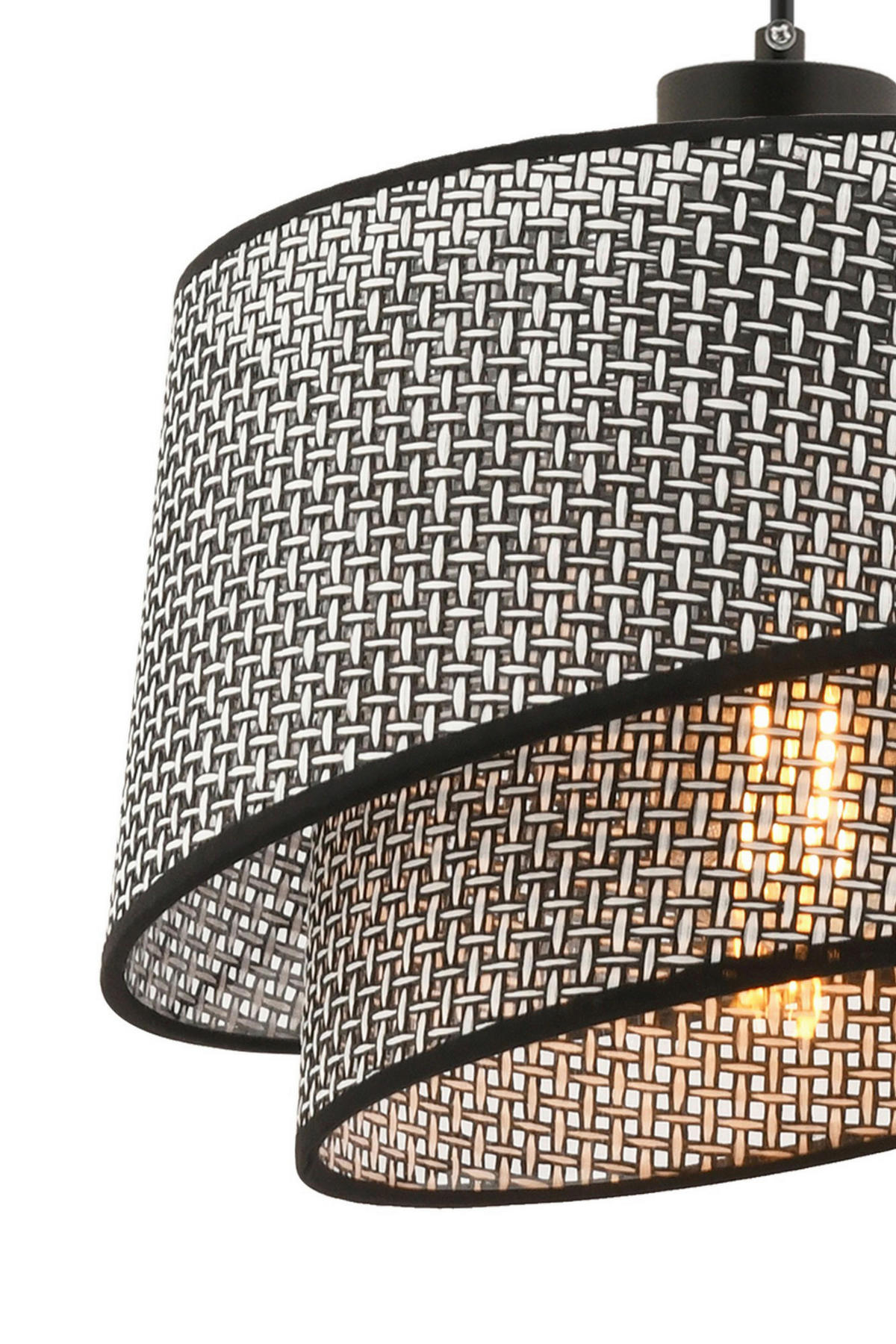 Opviq Pendelleuchte grau Stoff Metall B/H/L: ca. 32x65x32 cm E27 1 Brennstellen Barette Hazeran - grau (32,00/32,00/65,00cm) - Opviq