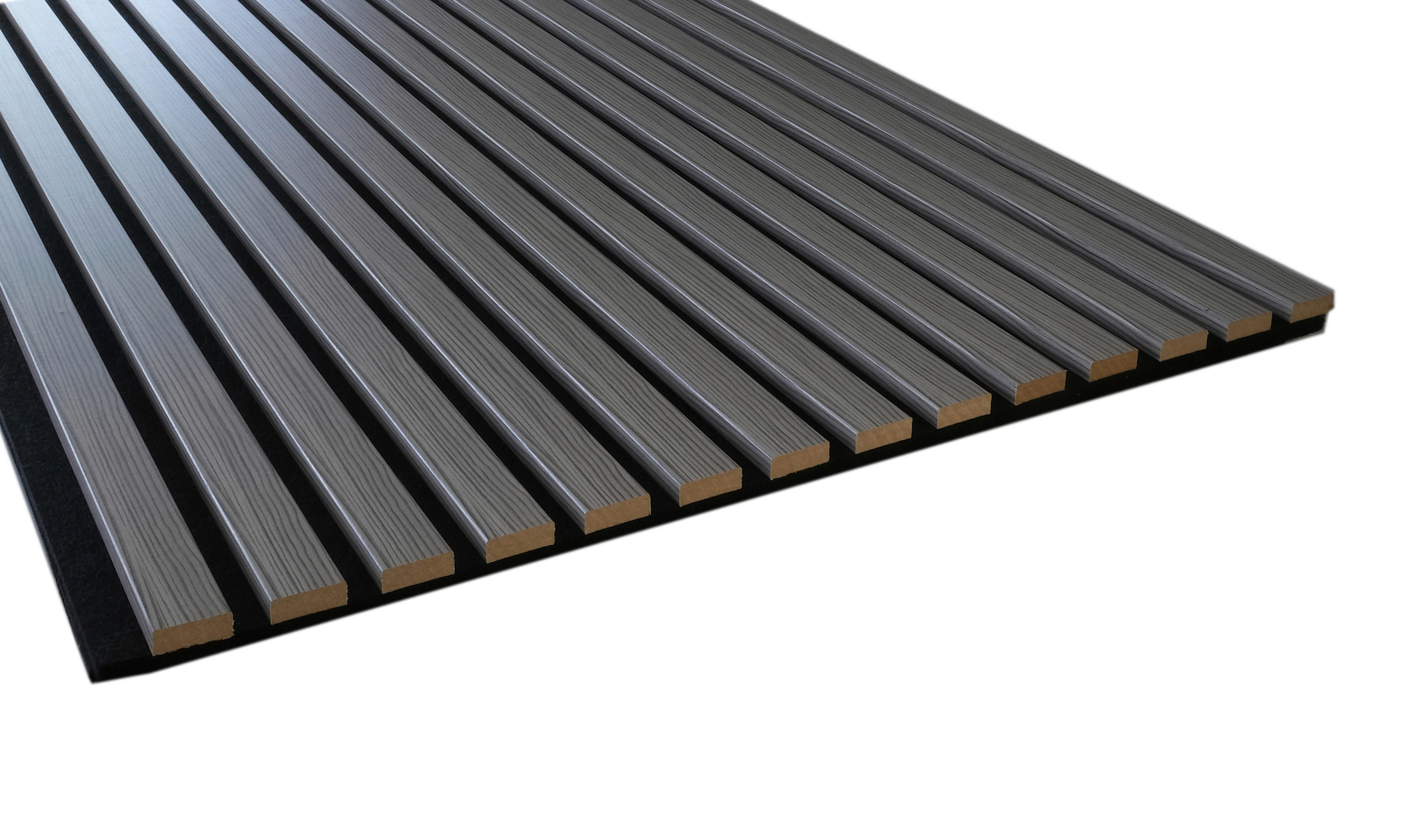 Wand-und Akustikpaneel Eiche grau L/B/H: ca. 240x56,1x1,9 cm pro Stück Akustikpaneel 240x56 Eiche grau - Eiche grau (240,00/56,10/1,90cm)