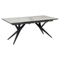 Esstisch weiß Marmor Optik B/H/T: ca. 180x76x95 cm Esszimmertisch - weiß (180,00/76,00/95,00cm) - Wohnling