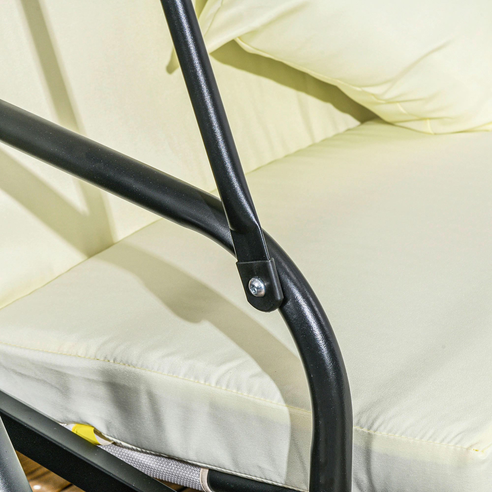 Outsunny Hollywoodschaukel cremeweiß Po...