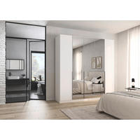 Kleiderschrank Alabama Alpinweiß B/H/T: ca. 225x229x54 cm Alabama - Alpinweiß/Alu (225,00/229,00/54,00cm)