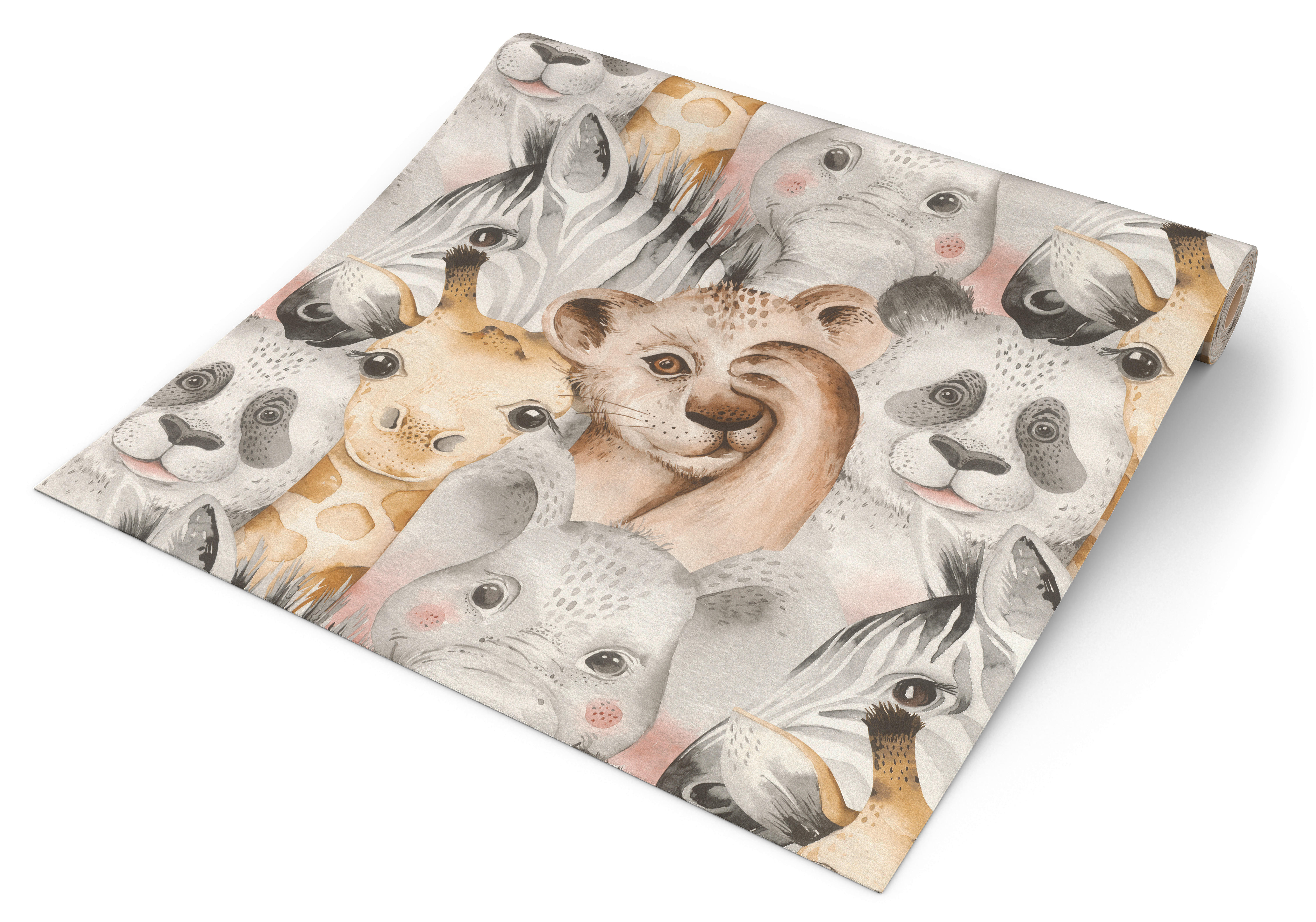 Papiertapete Zootiere bunt B/L: ca. 53x1005 cm Papiertapete_252590 - bunt (53,00/1005,00cm)