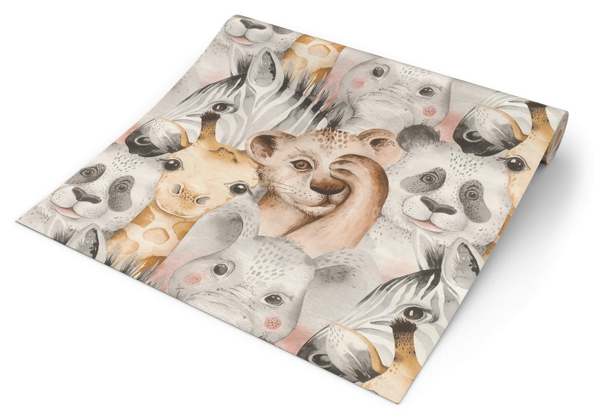 Papiertapete Zootiere bunt B/L: ca. 53x1005 cm Papiertapete_252590 - bunt (53,00/1005,00cm)