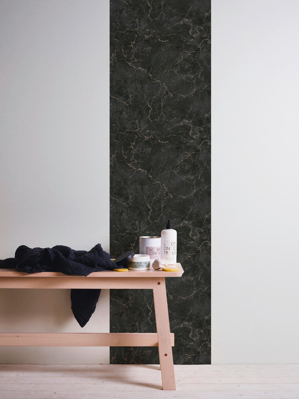 A.S.Creation Tapete gold schwarz B/H/D: ca. 52x250x7,5 cm Tapete_selbstklebend - gold/schwarz (7,50/250,00cm) - A.S.Creation