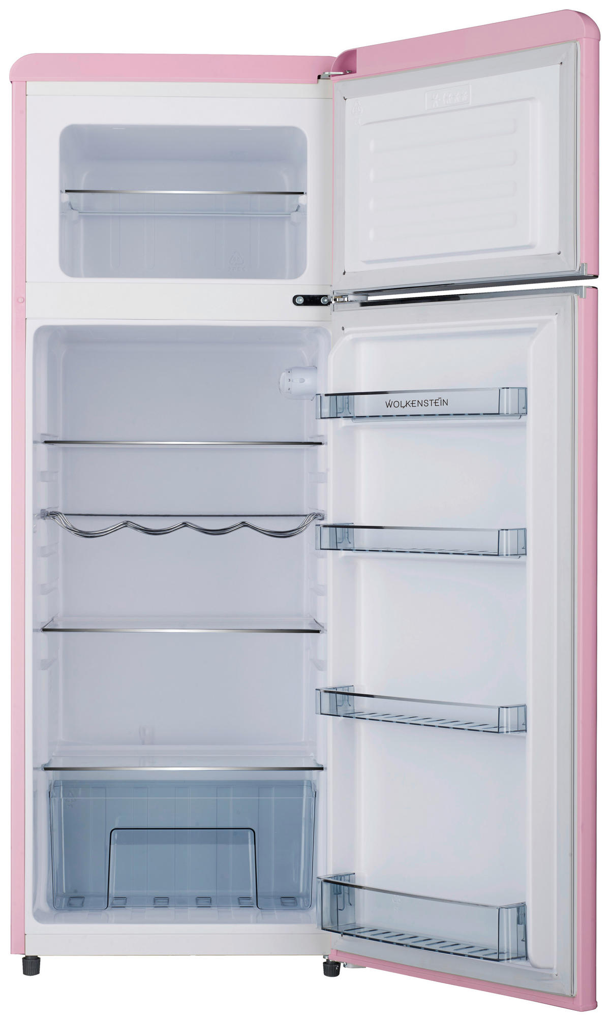 Wolkenstein Retro Kühl-/Gefrierkombination GK212.4RT SP pink B/H/T: ca. 54,5x145,6x62,6 cm Kühl-/Gefrierkombi GK212.4RT SP - pink (54,50/145,60/62,60cm) - Wolkenstein