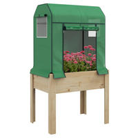 Outsunny Hochbeet-Abdeckung grün Kunststoff B/H/L: ca. 60x165x86 cm Hochbeet-Abdeckung - natur/grün (86,00/60,00/165,00cm) - Outsunny