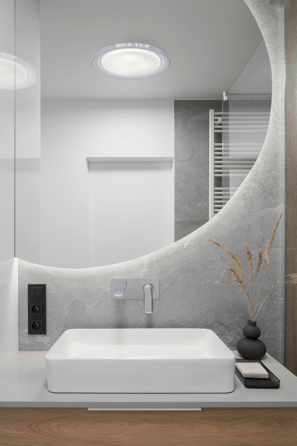 Näve Leuchten LED-Deckenleuchte weiß Metall Kunststoff B/H/T/D: ca. 50,5x7,5x50,5x50,5 cm CLAIRE - weiß (50,50/7,50/50,50cm) - Näve Leuchten