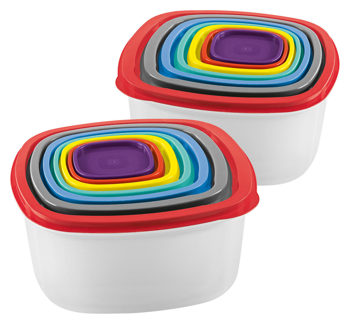 GOURMETmaxx Haushaltshelfer bunt Frischhaltedosen_28tlg.GOURMETmaxx - bunt/transparent - GOURMETmaxx