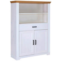 Vitrine Maluno weiß lackiert Holz B/H/L: ca. 41x163x117,2 cm Maluno - weiß (117,20/41,00/163,00cm) - Inter Link