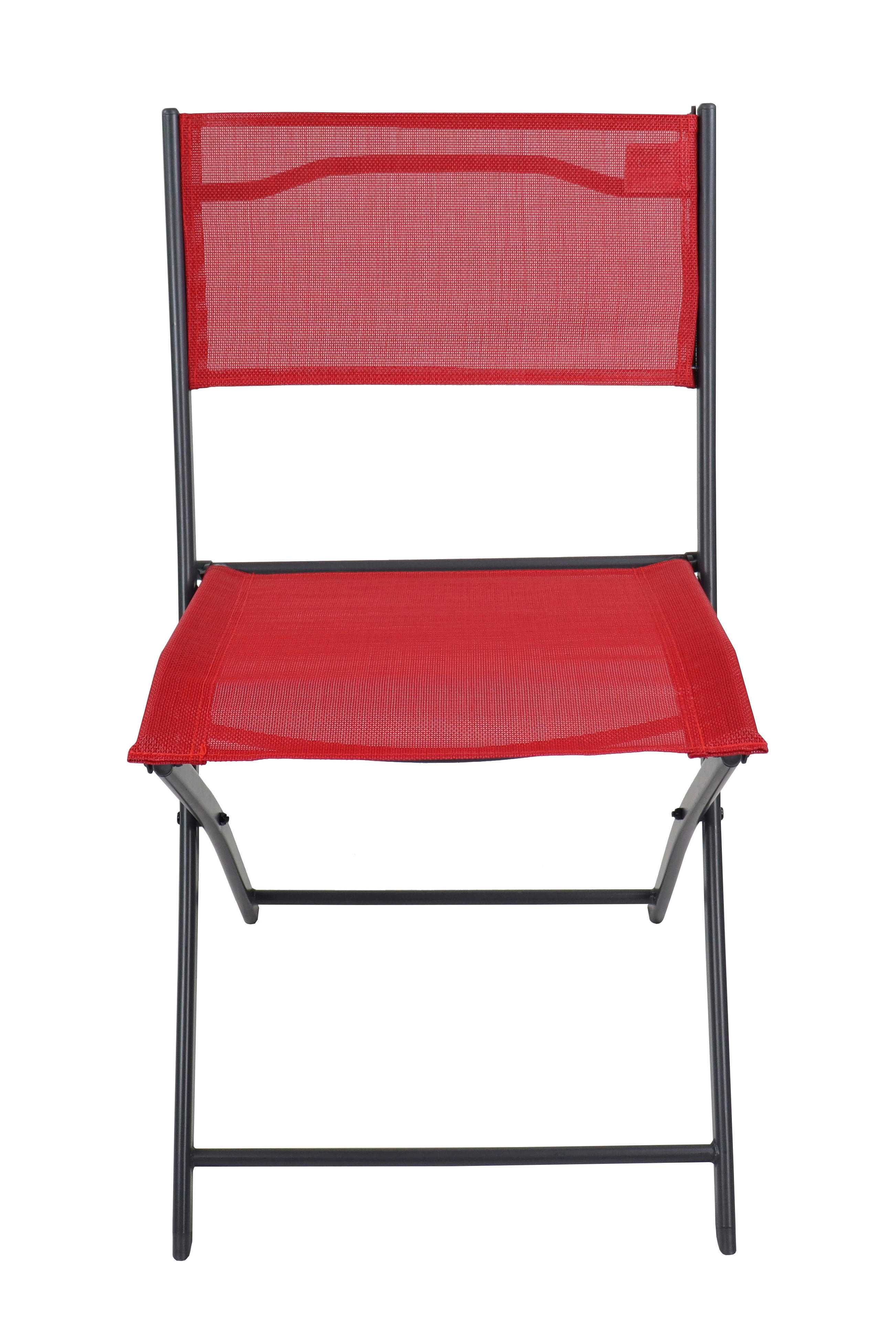 Thumbnail - VCM Gartenstuhl 6er Set Sumila rot Metall B/H/L: ca. 45x79x46 cm