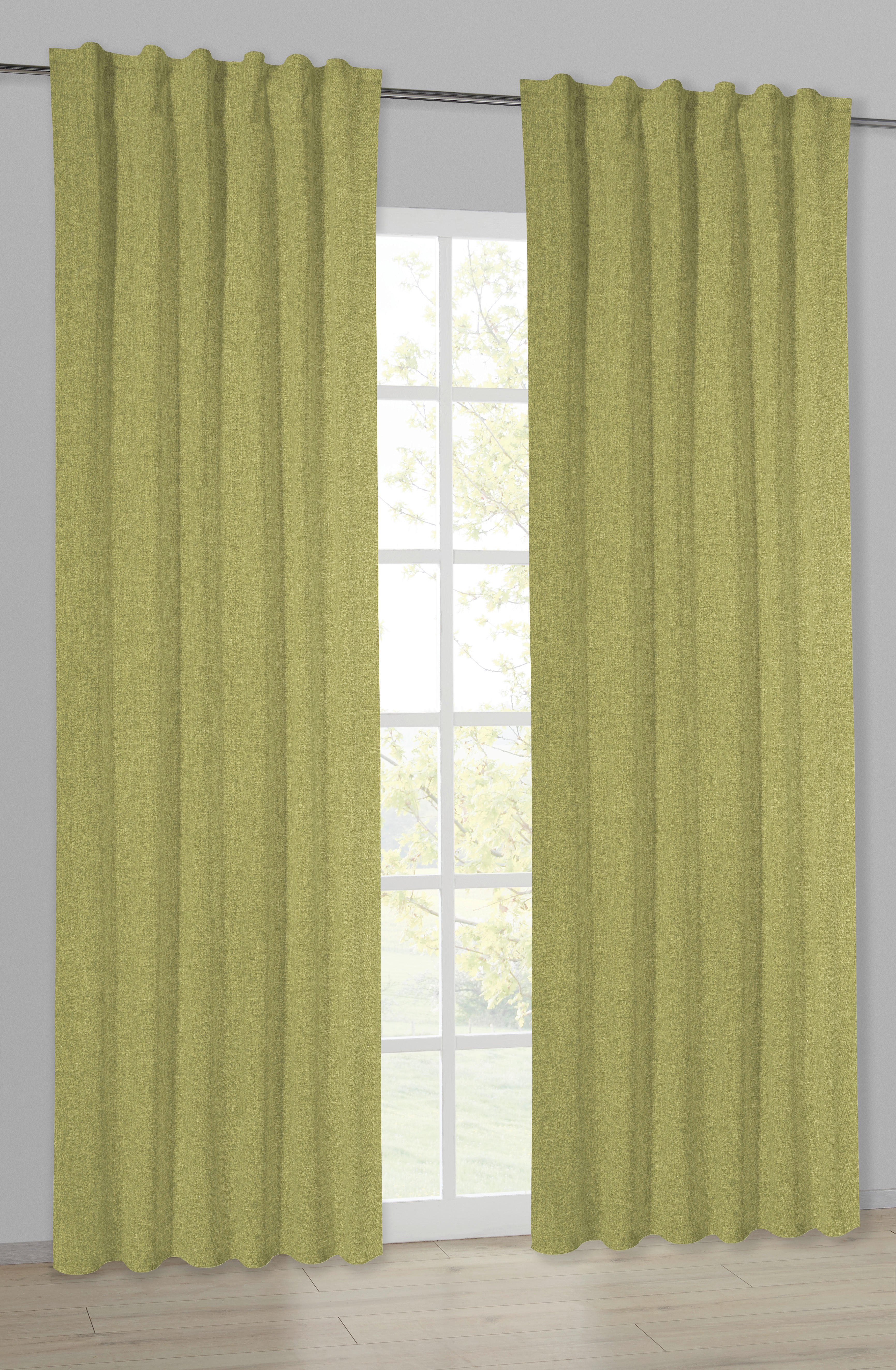 Kombivorhang Ulrich grün B/L: ca. 135x245 cm Ulrich - grün (135,00/245,00cm) - POCOline
