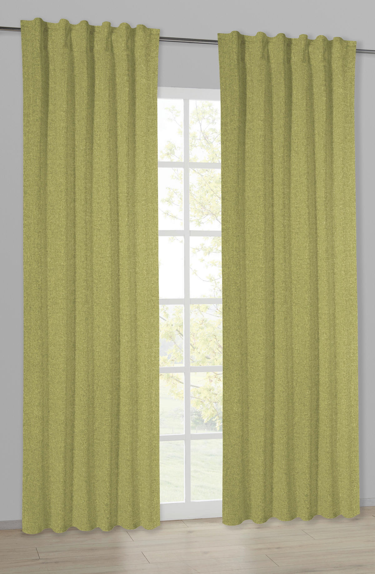 Kombivorhang Ulrich grün B/L: ca. 135x245 cm Ulrich - grün (135,00/245,00cm) - POCOline