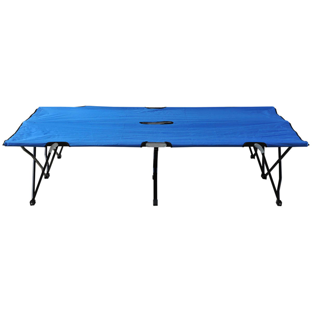 Outsunny Campingartikel B/H/L: ca. 125x193x40 cm Feldbett - blau/schwarz (40,00/125,00/193,00cm) - Outsunny