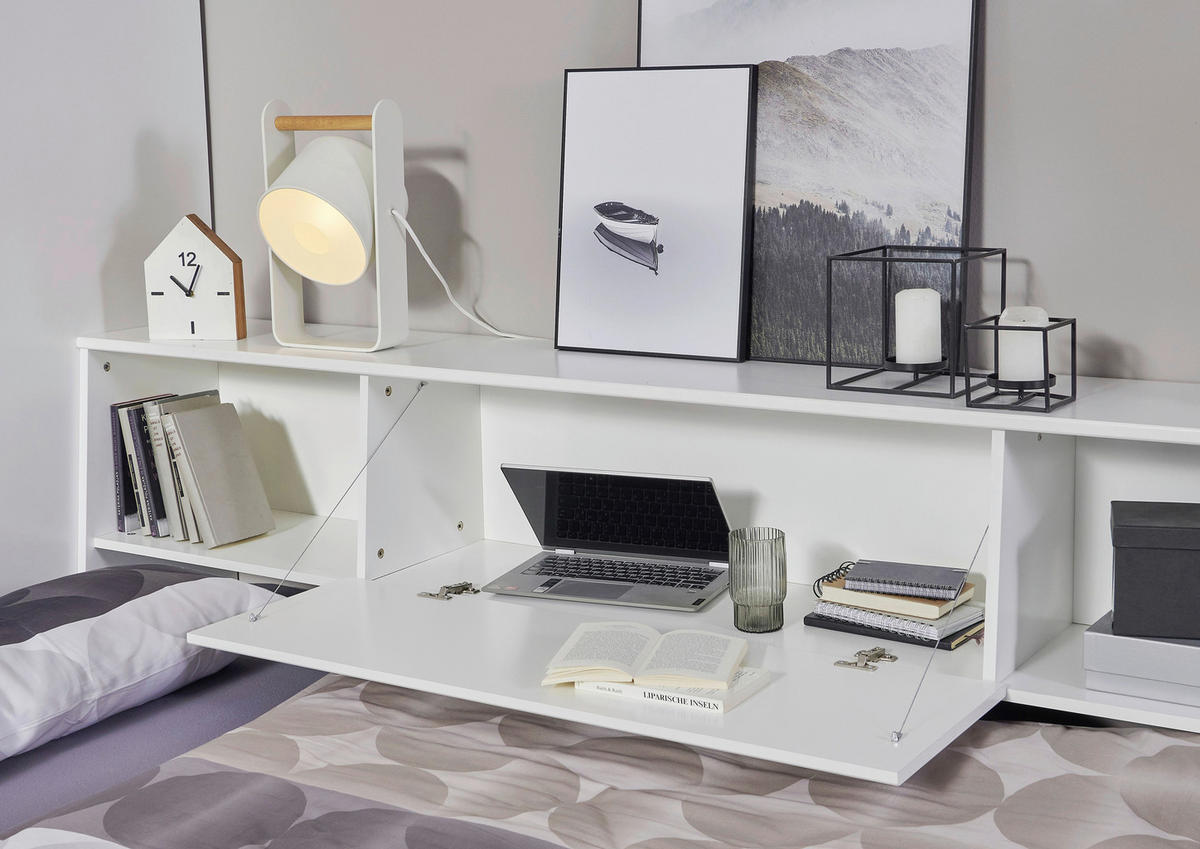 weiß B/H/T: ca. 209x107x39 cm Norderney_Überbau-für Bett J28 459 - weiß/Oak (209,00/107,00/39,00cm)