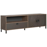 Lowboard Fusion Eiche dunkel Nachbildung bronze Optik B/H/T: ca. 183x55x40 cm Fusion - Eiche/bronze (183,00/55,00/40,00cm)