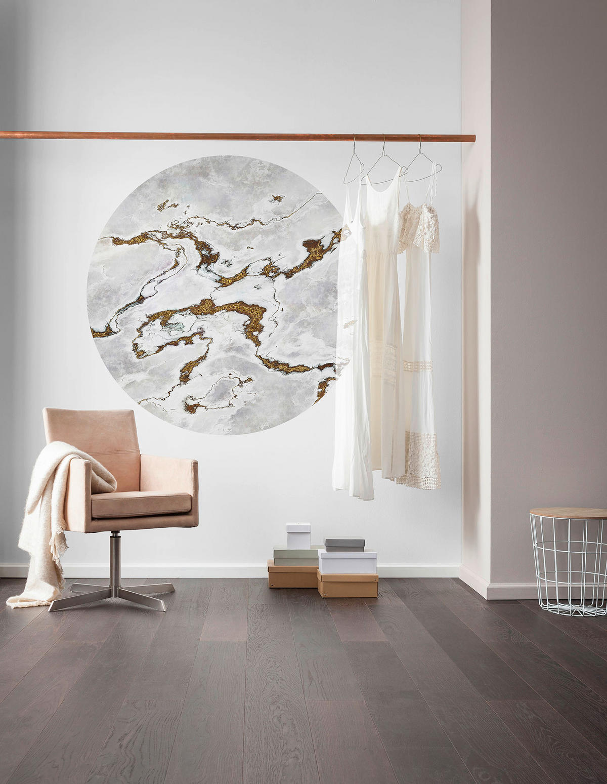 Komar Fototapete Marble Vibe D: ca. 125 cm Marble Vibe - (125,00cm) - Komar