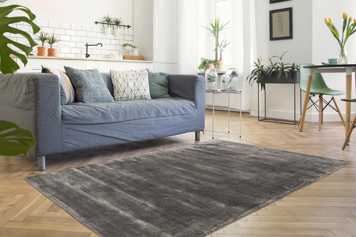 360Living Teppich Village grau B/L: ca. 80x150 cm Village - grau (80,00/150,00cm) - 360Living