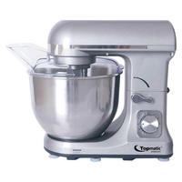 Topmatic Knetmaschine PKM-1400.2 silber Edelstahl Kunststoff ca. 5 l Küchenmaschine PKM-1400.2 - silber (5,00l) - Topmatic