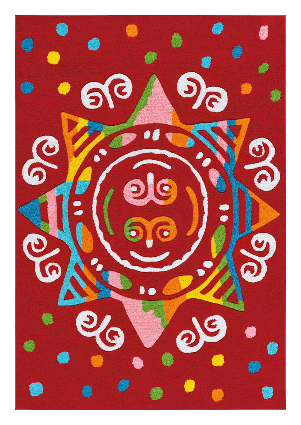 Arte Espina Kurzflorteppich Spirit Glowy 3145 rot B/L: ca. 110x160 cm Spirit Glowy 3145 - rot (110,00/160,00cm) - Arte Espina