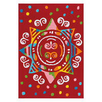 Arte Espina Kurzflorteppich Spirit Glowy 3145 rot B/L: ca. 110x160 cm Spirit Glowy 3145 - rot (110,00/160,00cm) - Arte Espina