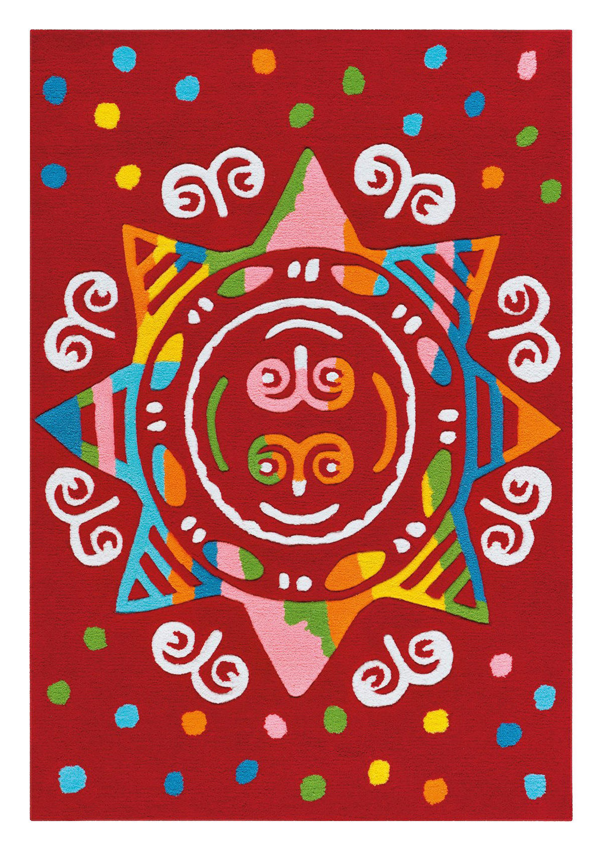 Arte Espina Kurzflorteppich Spirit Glowy 3145 rot B/L: ca. 110x160 cm Spirit Glowy 3145 - rot (110,00/160,00cm) - Arte Espina