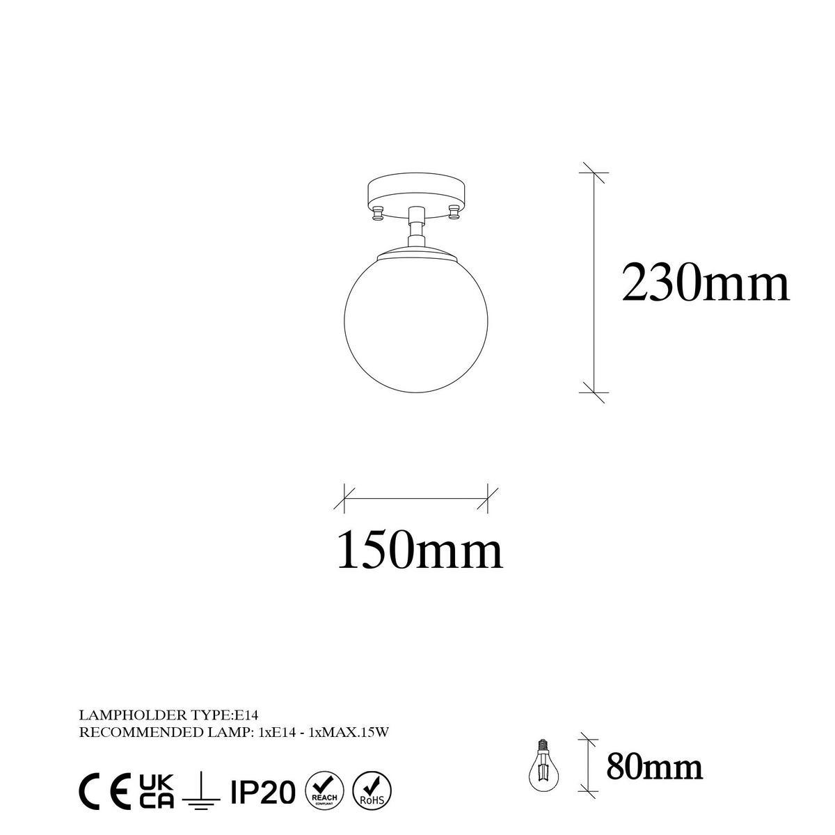 Opviq Deckenleuchte Atmaca-10210 schwarz Metall Glas B/H/T/L/D: ca. 15x23x15x15x15 cm E14 3 Brennstellen Atmaca - schwarz (15,00/15,00/23,00cm) - Opviq