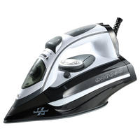 SWISS HOME Dampfbügeleisen SH-6896 schwarz weiß Keramik Kunststoff B/H/L: ca. 13x15,6x30,5 cm STEAM - weiß/schwarz (30,50/13,00/15,60cm) - SWISS HOME