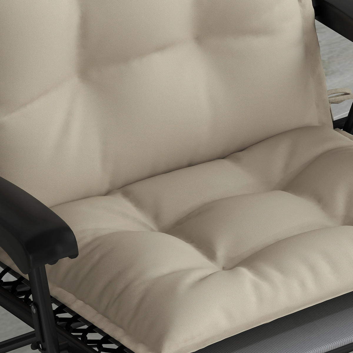 Outsunny Liegenauflage 2er Set beige Polyester B/H/L: ca. 50x5x116 cm Liegenauflage 2er Set - beige (116,00/50,00/5,00cm) - Outsunny