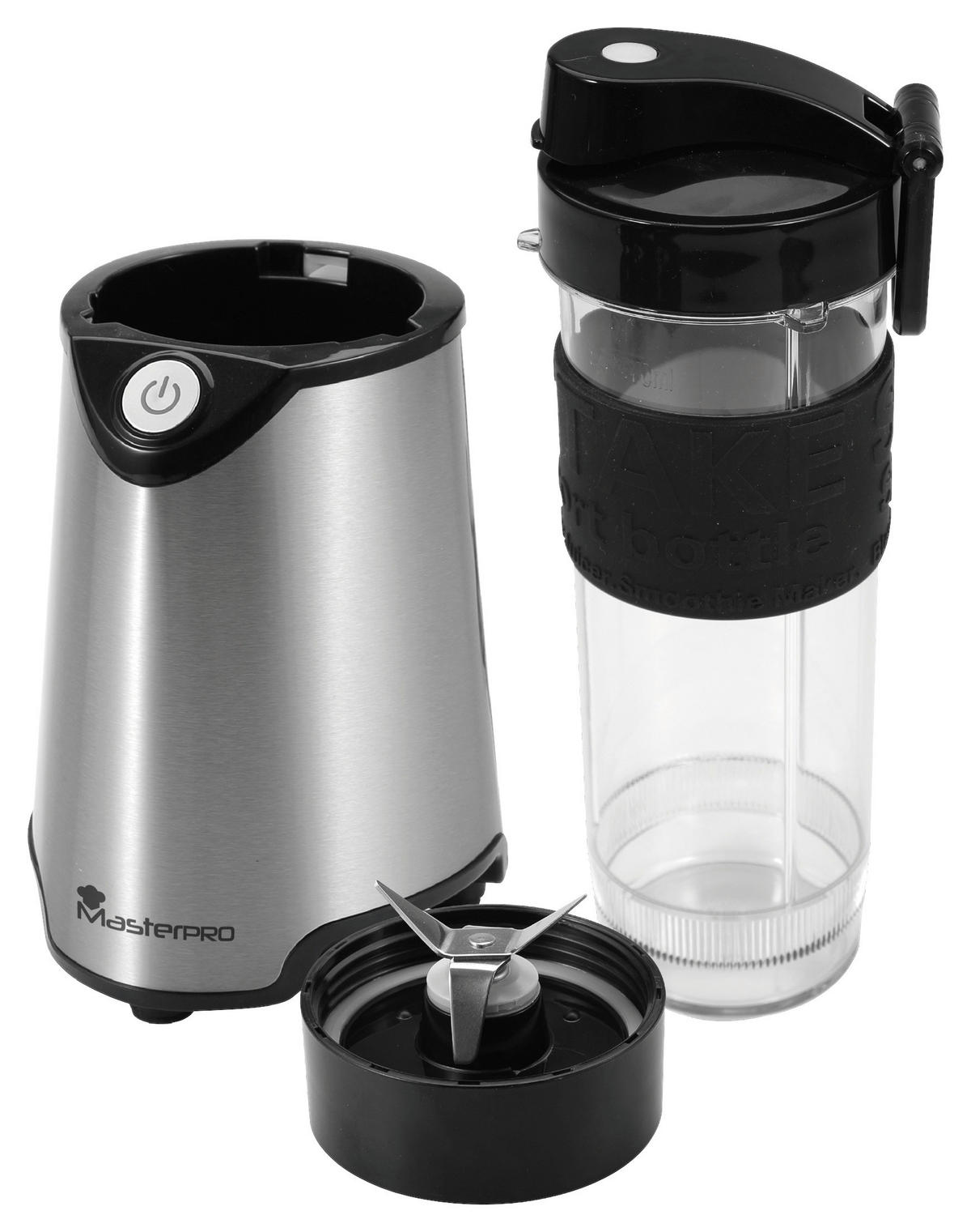 MASTERPRO Smoothie-Maker BGMP-9000 Foodies schwarz grau Edelstahl Kunststoff B/H/T: ca. 23x22,5x13 cm Foodies BGMP-9000 - schwarz/grau (23,00/22,50/13,00cm) - MASTERPRO