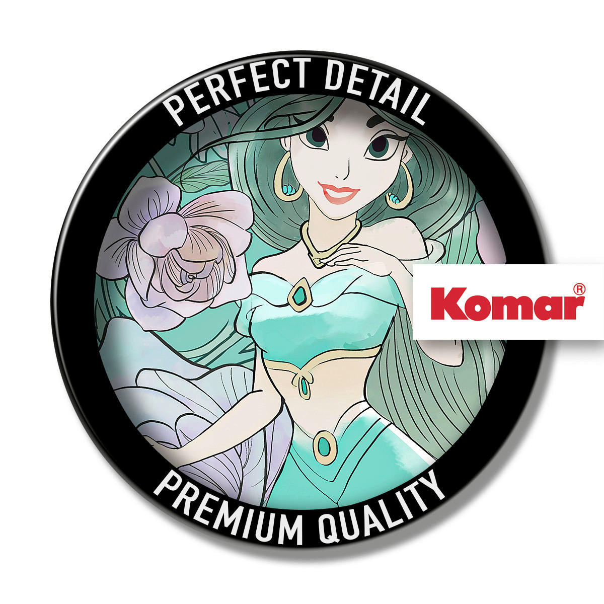Komar Fototapete Jasmin Elegant Mint D: ca. 125 cm Jasmin Elegant Mint - (125,00cm) - Komar