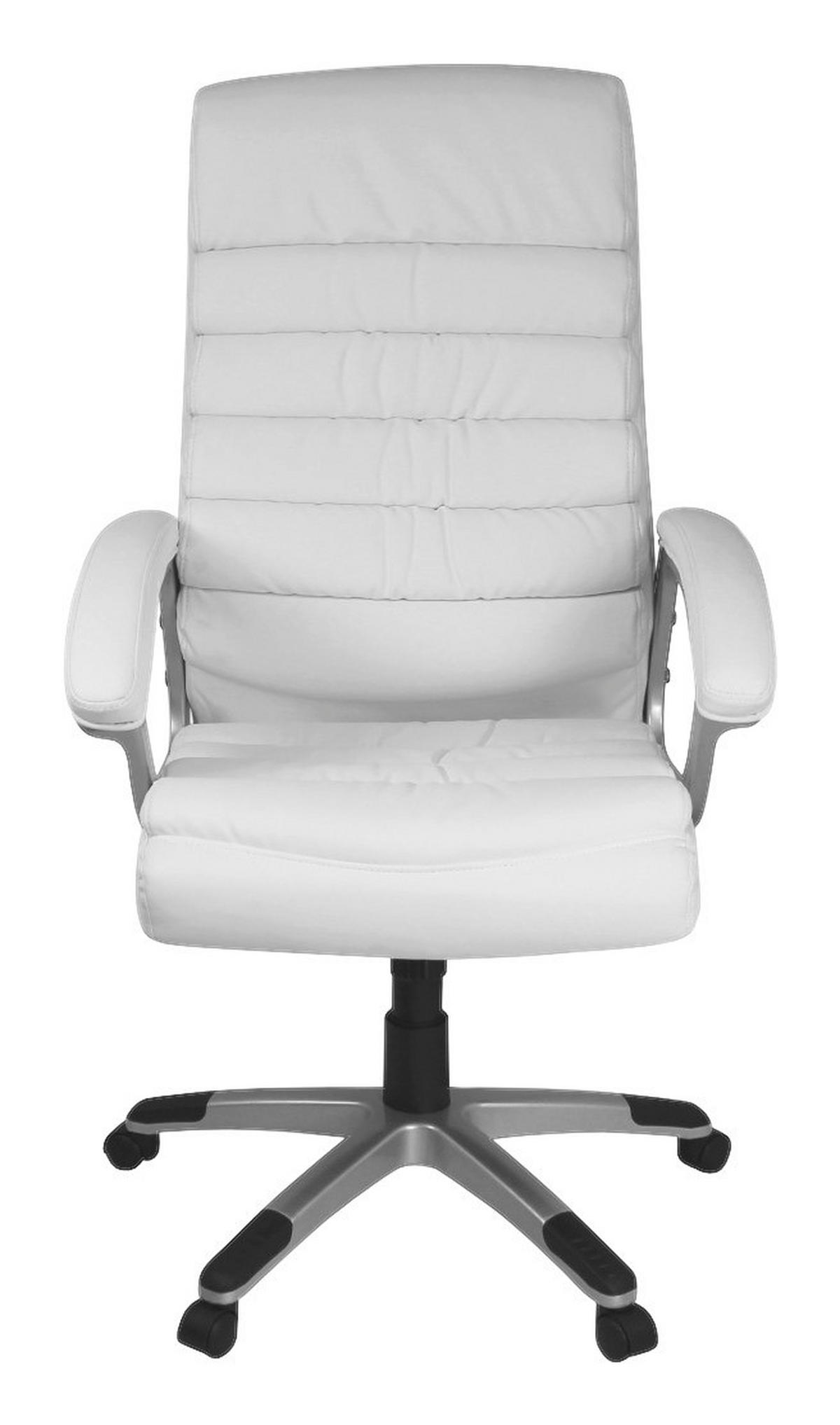 Drehstuhl weiß Kunstleder Bürostuhl Valencia - weiß (60,00/125,00/60,00cm) - Amstyle
