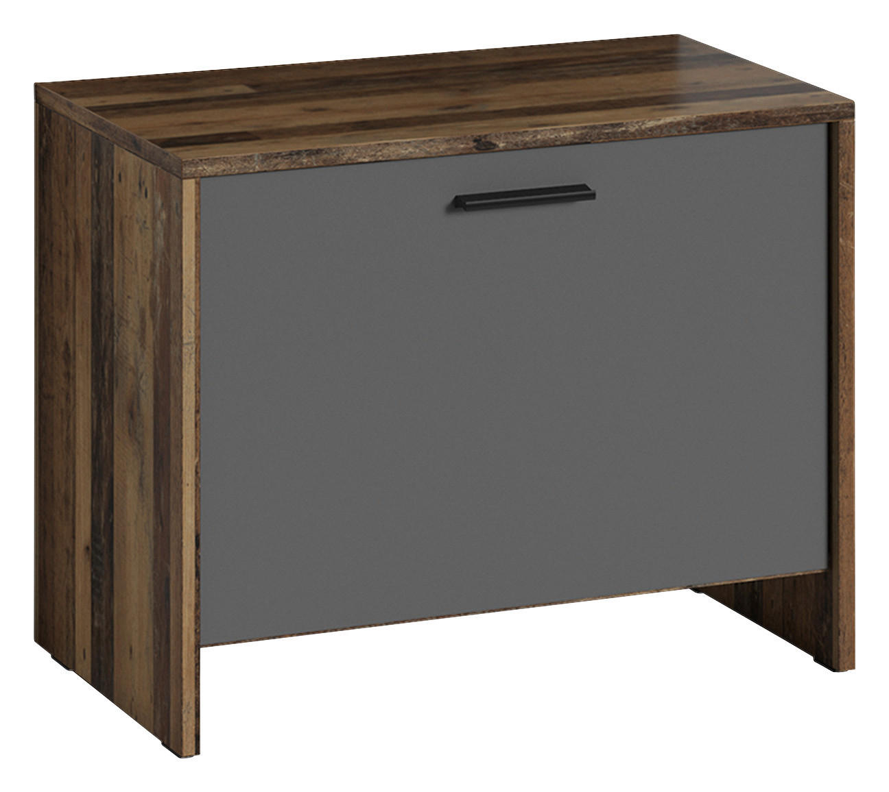 Bank BEN Eiche Old Wood Nachbildung anthrazit B/H/T: ca. 60x48x35 cm BEN - Eiche/anthrazit (60,00/48,00/35,00cm) - byLIVING