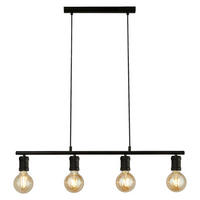 Searchlight Pendelleuchte schwarz Stahl B/H/L: ca. 5,5x120x80 cm E27 4 Brennstellen Dance - schwarz (80,00/5,50/120,00cm) - Searchlight