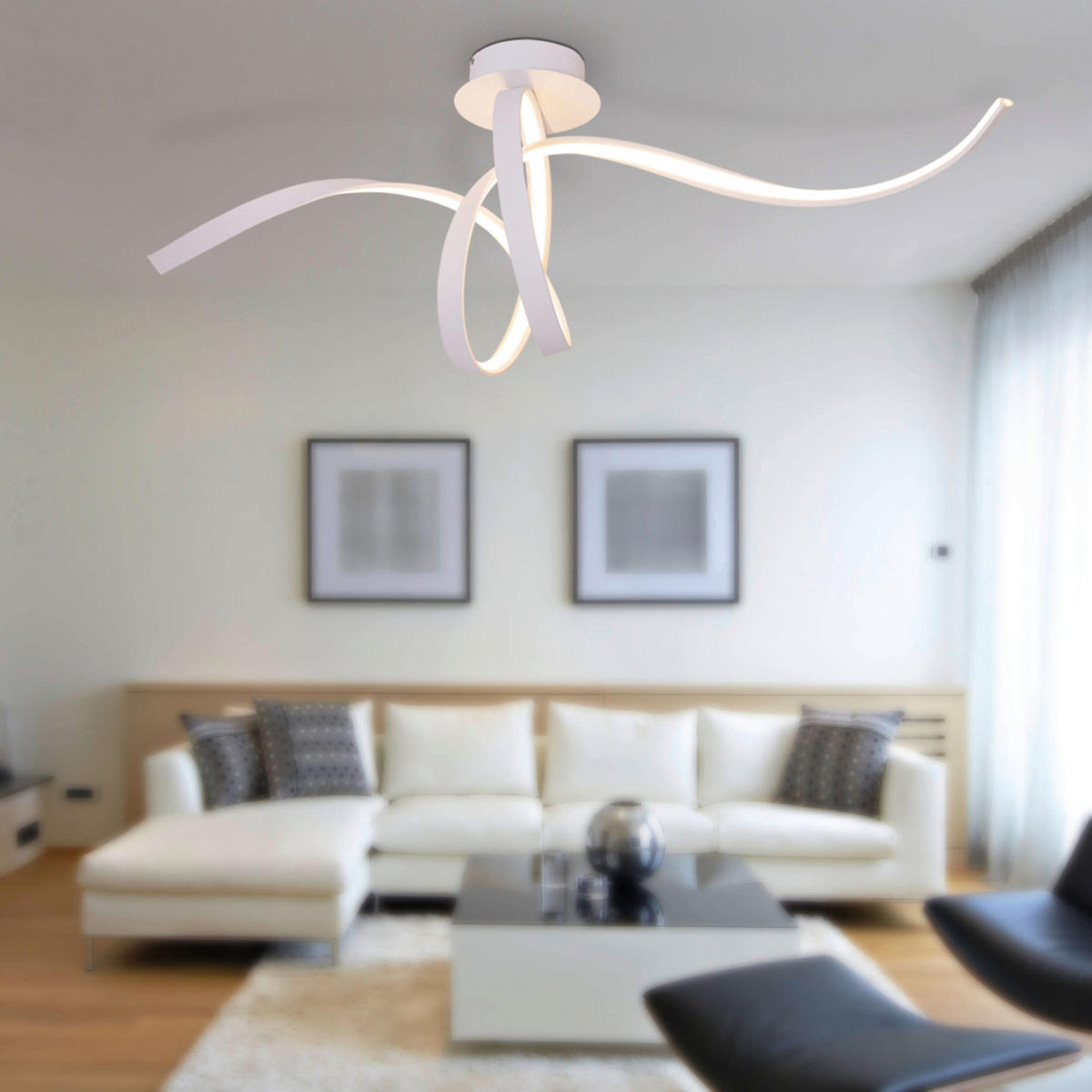 Näve Leuchten LED-Deckenleuchte weiß Kunststoff Metall B/H/T: ca. 120x42x40 cm ODRIVE - weiß (120,00/42,00/40,00cm) - Näve Leuchten