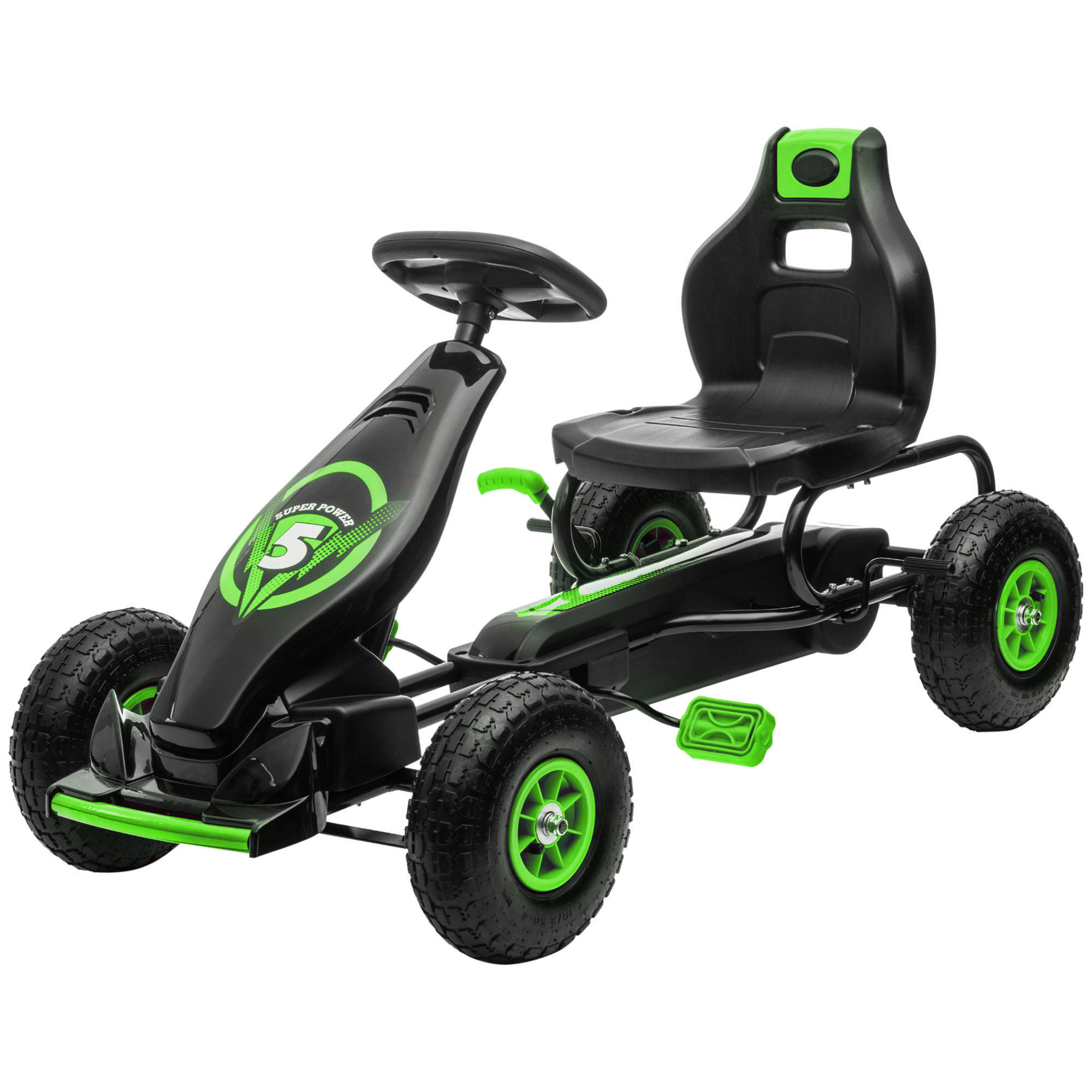 AIYAPLAY Go Kart grün B/H/L: ca. 58x61x121 cm Go Kart - schwarz/grün (121,00/58,00/61,00cm) - AIYAPLAY