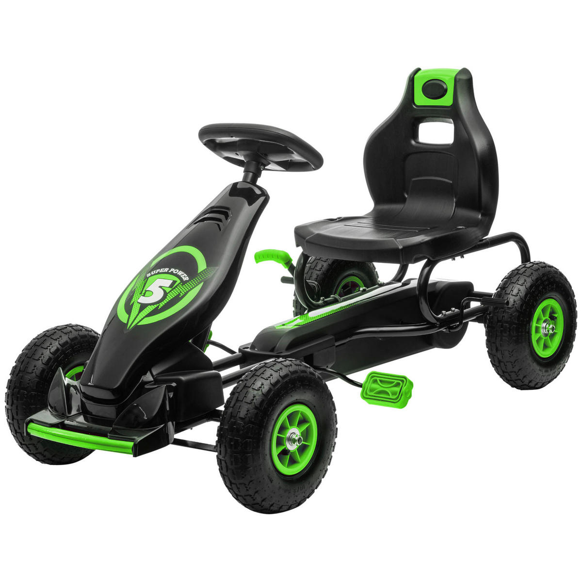 AIYAPLAY Go Kart grün B/H/L: ca. 58x61x121 cm Go Kart - schwarz/grün (121,00/58,00/61,00cm) - AIYAPLAY