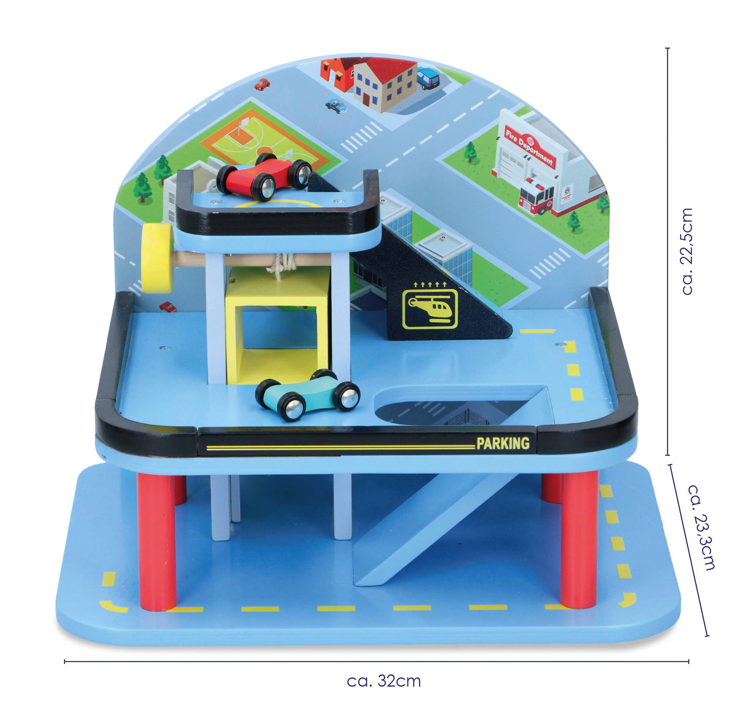 Spielwaren bunt B/H/L: ca. 23x23x30 cm Spielzeug-Garage - bunt (30,00/23,00/23,00cm)