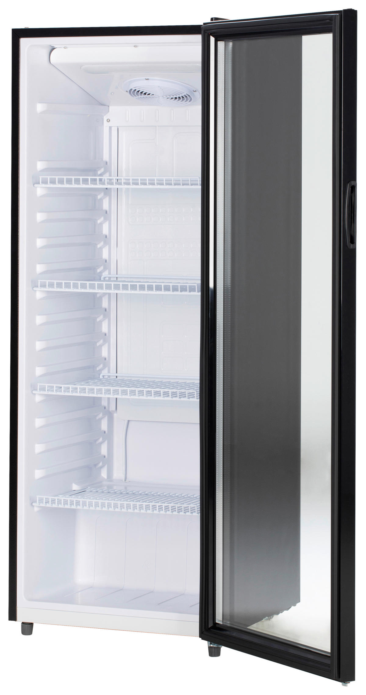 POCOline Glastürkühlschrank GTK144-235 DB schwarz B/H/T: ca. 54x144x55 cm Glastürkühlschrank GTK144-235 DB - schwarz (54,00/144,00/55,00cm) - POCOline