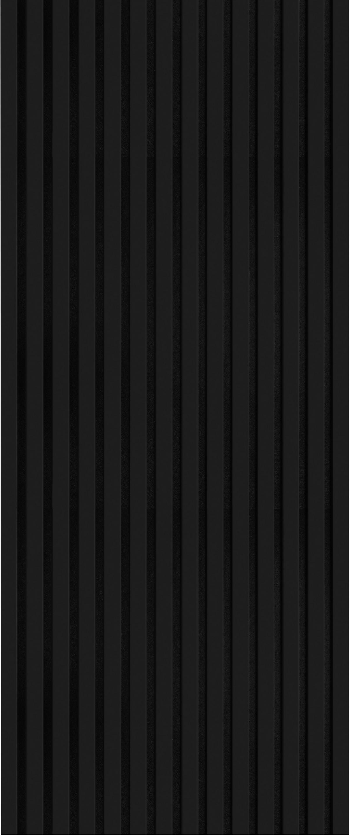 Wand-und Akustikpaneel mattschwarz L/B/H: ca. 240x56,1x1,9 cm pro Stück Akustikpaneel 240x56 schwarz matt - mattschwarz (240,00/56,10/1,90cm)