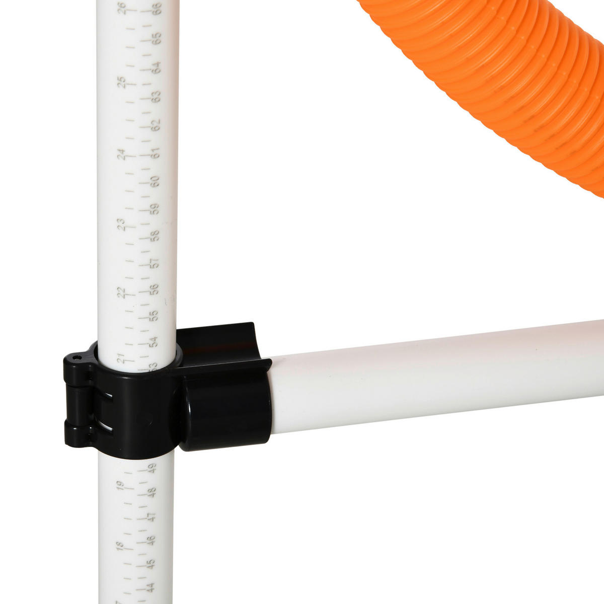 PawHut Outdoor-Aktivitäten gelb Polypropylen B/H/L: ca. 67x323x94,5 cm Agility-Ausrüstung - weiß/gelb (94,50/67,00/323,00cm) - PawHut