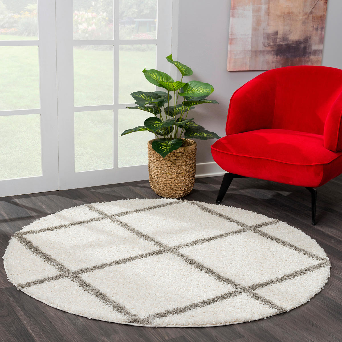 Sanat Hochflorteppich MADRID creme D: ca. 200 cm MADRID - creme (200,00cm) - Sanat
