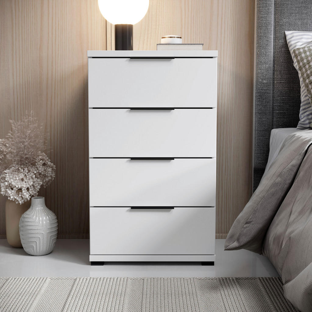 Thumbnail - Nachtkonsole Salermo weiß B/H/T: ca. 46x79x42 cm