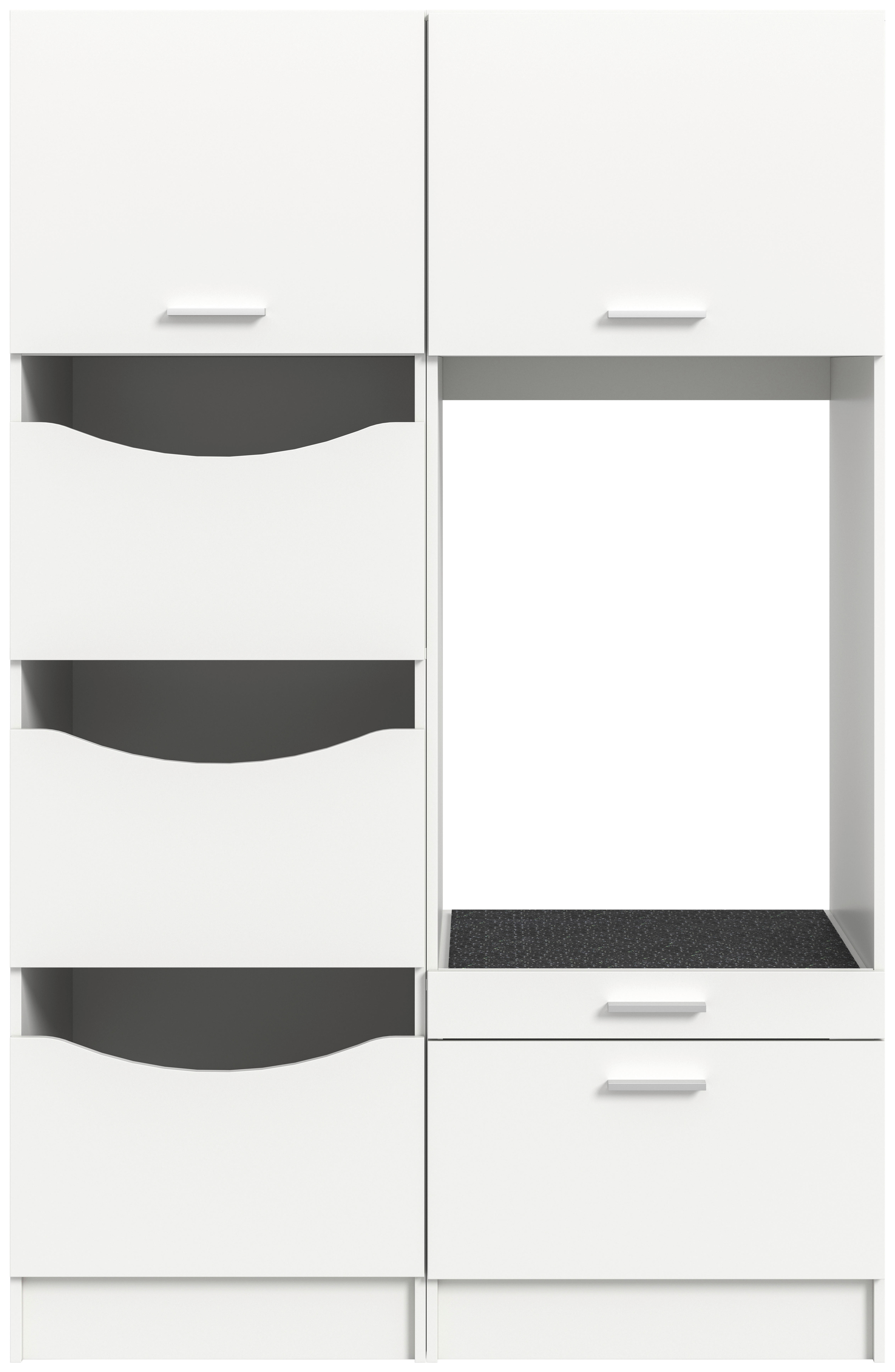 Waschmaschinenumbauschrank Free weiß B/H/T: ca. 126x195x68 cm Free - weiß (126,00/195,00/68,00cm) - xonox.home