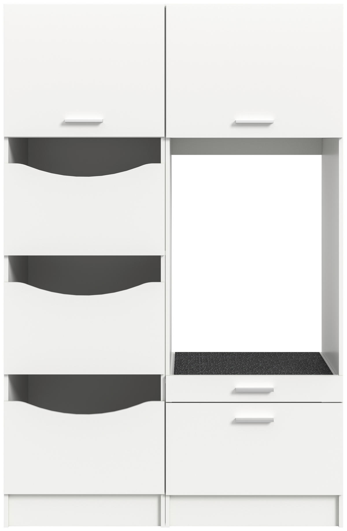 Waschmaschinenumbauschrank Free weiß B/H/T: ca. 126x195x68 cm Free - weiß (126,00/195,00/68,00cm) - xonox.home