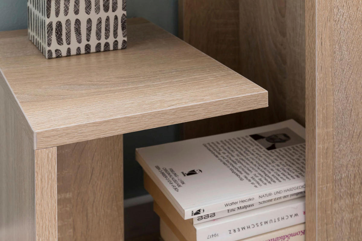 Regal Eiche Sonoma Nachbildung B/H/T: ca. 35x61x30 cm Regal - Eiche (35,00/61,00/30,00cm) - Wohnling